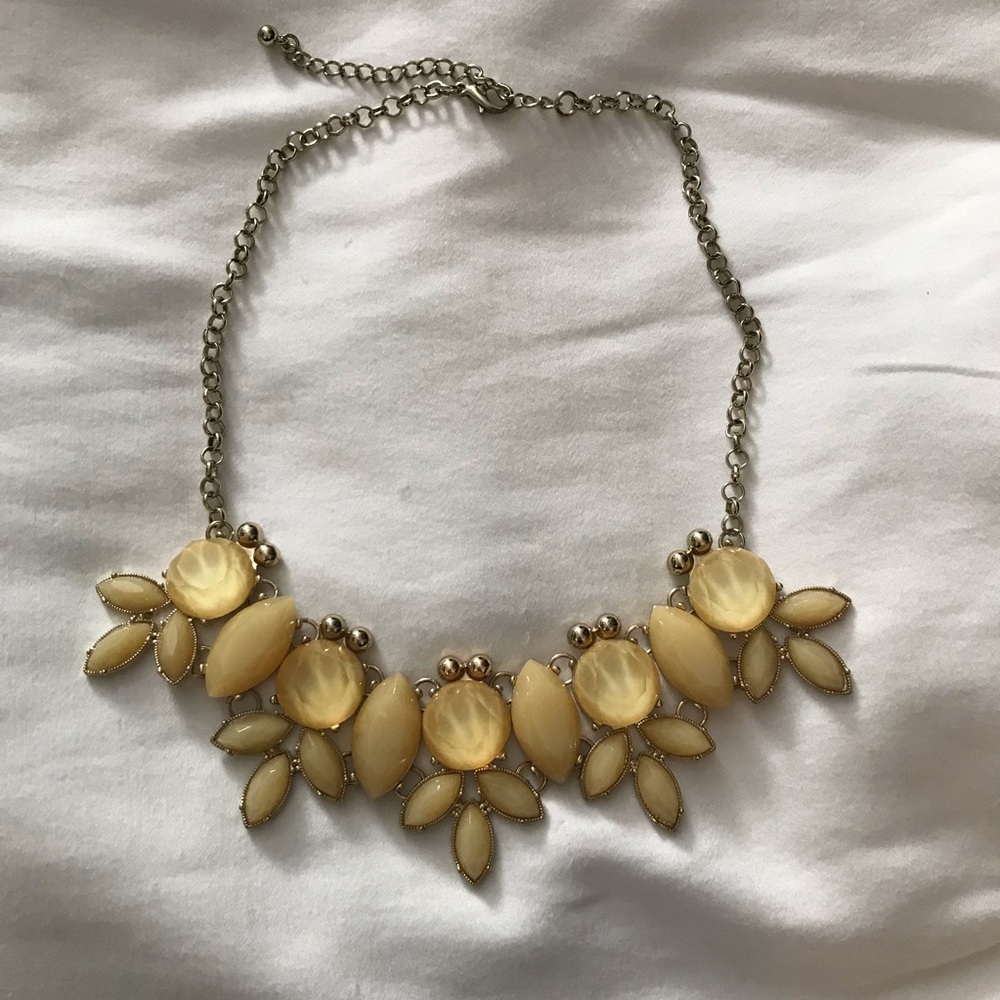 Francesca's Collections Gold and Yellow Floral Necklace